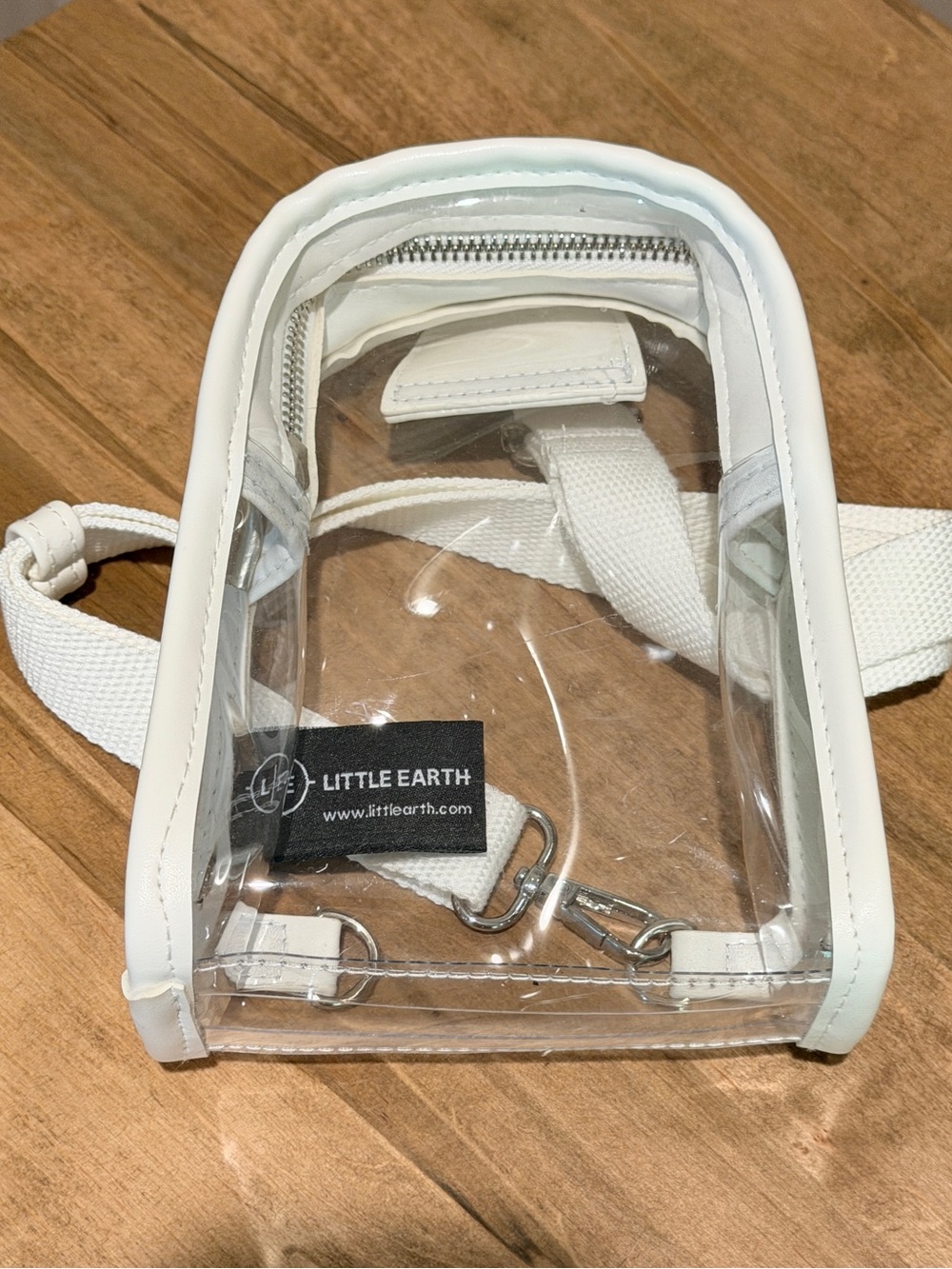 Little Earth Clear White PVC Crossbody Pouch
